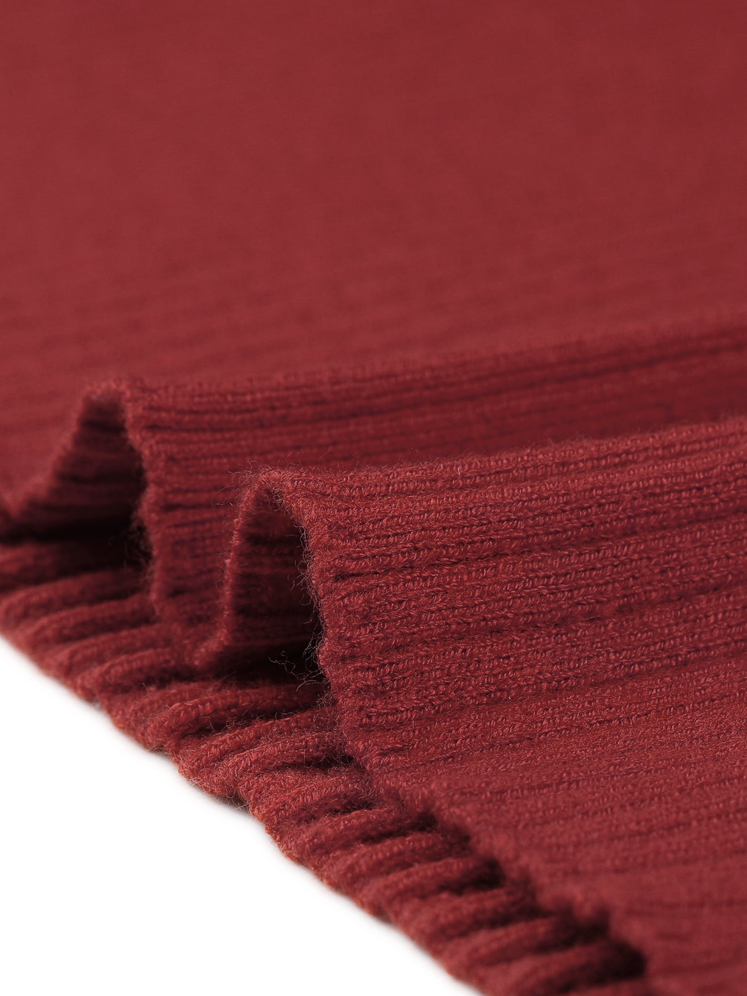 Unique Bargains Women's Sweetheart Neck Knit Side Slit Twist Front Midi Sweater Dress XL Wine Red