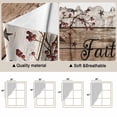 thumbnail image 5 of Rustic Star Brown Swag Valances for Windows, Kitchen Window Curtains Over Sink, Vintage Plants Berry Wooden Grain Window Treatment Curtains for Living Room/Bedroom Curtains 2 Panel Sets 36"x45", 5 of 8