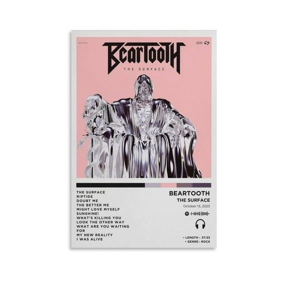 Beartooth The Surface Canvas Poster Wall Decorative Art Painting Living Room Bedroom Decoration Gift