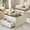 White and Walnut, variant on 31.5" Lift Top Coffee Table with Storage,Square Coffee Tables with Lifting top for Living Room,Farmhouse Coffee Table with Storage Drawers and Large Hidden Compartment,Rustic White+Walnut