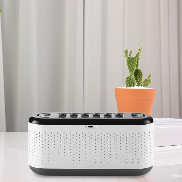 Humidificador de aire con pastilla dinámica, 600ml, RGB dinámico, generadores de niebla silenciosos, humidificador de escritorio, 6 boquillas para