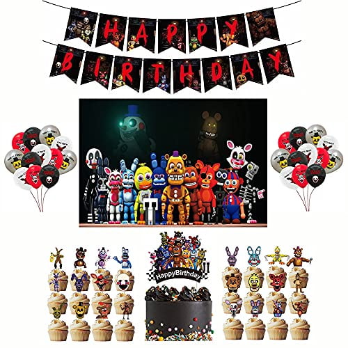 Birthday Party Supplies For Five Nights at Freddy's Includes Banner ...