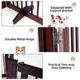 thumbnail image 7 of Indoor Dog Gate, Wooden Freestanding Pet Gate, Foldable Dog Gates for Doorways, No Drilling for The House, Doorways, Hallways,or Stairs, 30" Height 4 Panels Set of Support Feet Included (Espresso), 7 of 7