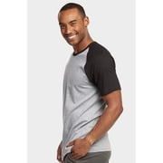 DailyWear Men's Casual Short-Sleeve Plain Baseball Cotton T Shirts, Solid Print, Large