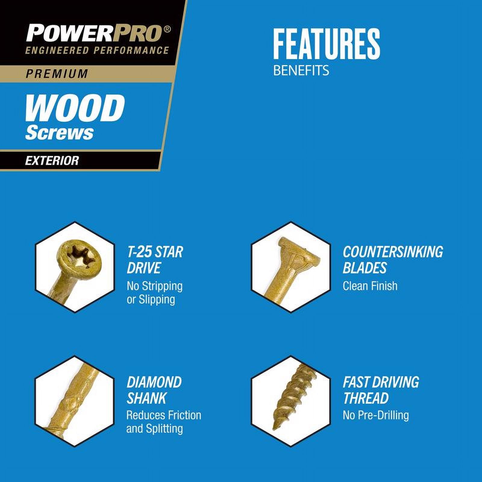 HILLMAN FASTENERS Wood & Deck Screws, Sharp Point, Star, #10 x 2.5-In., 1-Lb. 48601