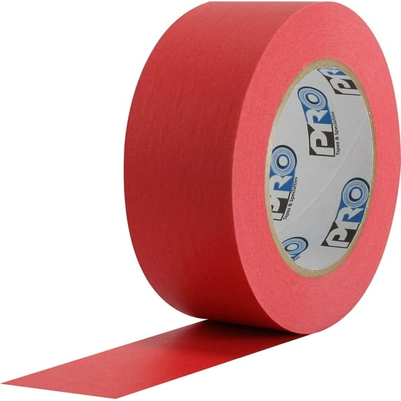 ProTapes Colored Crepe Paper Masking Tape, 60 yds Length x 1 Width, Red Pack of 1