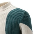 thumbnail image 4 of Fall Sweaters Solid Color Round Neck Sweater Pullover Knitted Sweater Warm And Casual Long Sleeved Top Fall Outfits Fashion Clothes on Clearance, 4 of 9
