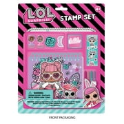 MGA LOL Surprise! Stamp Set has drawing pad, sticker roll, stampers and ink pad