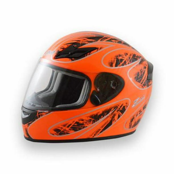 Zamp ZAMH045C08M FS-8 Full Face Helmet&44; Orange & Noir - Moyen