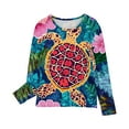 thumbnail image 5 of Jinhomg Kids Spring Shirts Casual Comfy Long Sleeve Crew Neck Tunics 2025 Trendy Graphic Print Blouse Boys Girls Lightweight Tops Multicolor 140, 5 of 6