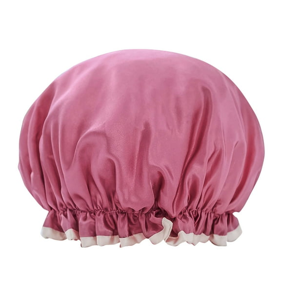 Women's Shower Cap Lightweight Ultrafine Fiber Lined Bathing Accessory for Hair During Dyeing Perm