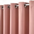 thumbnail image 4 of Dreamscene Grommet Room Darkening Curtains Thermal Window Treatment Panels for Bedroom Living Room Set of 2 - Blush Pink, Width 52" x Drop 96" Long, 4 of 5