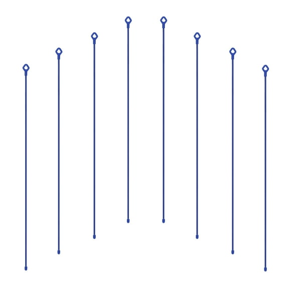 Uxcell Silicone Cable Ties, 24 Inch Reusable Twist Cable Ties Heavy Duty Bendable for Bundling Holding, 8 Pcs, Blue