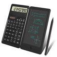 thumbnail image 1 of Calculadoras científicas, calculadora de escritorio con pantalla LCD de 12 dígitos y bloc de notas, energía solar y batería, color negro, 1 of 5