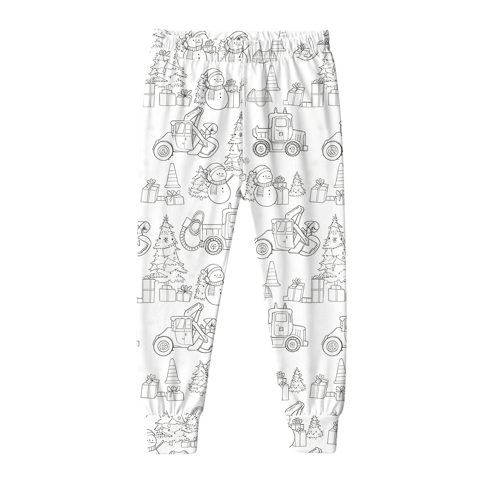 Owordtank Kids DIY Hand Painted Colorable Tops and Pants Set Boys Girls Funny Cartoon Coloring Blouse and Pants 2 Piece Sets