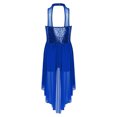 thumbnail image 4 of Mono ajustado con lentejuelas brillantes para mujer, vestido tutú con cuello simulado, falda de malla, leotardo, Ropa de baile, gimnasia, Ballet, traje de baile lírico, 4 of 5