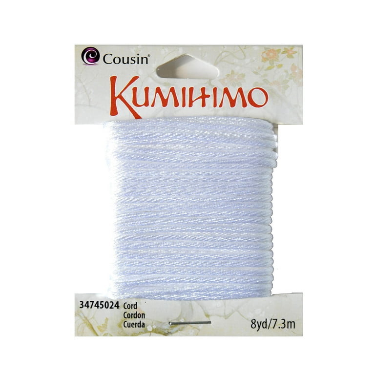 Kumihimo Cord mm x white (pack of 6)