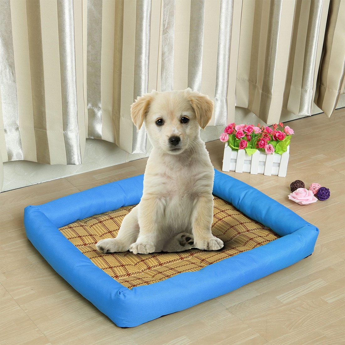 Pet Dog Cat Heat Resistant Pad Bamboo Carpet Summer Sleeping Bed