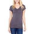 thumbnail image 5 of FashionMille Women's Slim FIt Basic V Neck Fitted Short Sleeve T-Shirt, 5 of 5