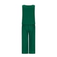thumbnail image 6 of Cotton Linen Two Piece Sets for Women 2024 Wide Leg Two Piece Pants Set Casual Tank Tops Two Piece Outfits Summer Lounge Set, Limited Time, 6 of 6