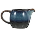 thumbnail image 3 of Ceramic Creamer Pitcher With Handle For Coffee Milk Sauce Salad Dressings And Gravy Elegant Blue Design For Home And Kitchen Use, 3 of 9
