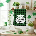 thumbnail image 4 of Lwlmwt 66x45cm Kitchen Towel,Patrick's Day Dish Towels,Green Lucky Clovers Towel,Green Buffalo Plaid Decoration Hand Towels,for Bathroom Kitchen Baking, 4 of 5