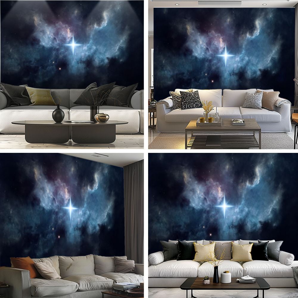 Peel and Stick Wallpaper Guiding Star Modern Art Wall Mural Decor Self Adhesive and Removable 69in x 98in