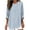 Blue#1, variant on Homenesgenics Long Sleeve Shirts for Women under $10 Women's Fall Casual Solid T-shirt 3/4 Sleeves Buttons Blouse V-Neck Casual Tops Green XXXL