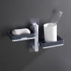 Jabonera giratoria autoadhesiva de pared Soap-Layer para baño y cocina