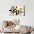 thumbnail image 4 of Abstract Canvas Wall Art for Living Room Bedroom Office Neutral Picture Grey Wall Decor Poster Prints Watercolor Geometric Paintings Gray and Black Modern Artwork Home Decorations, 4 of 6