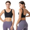 thumbnail image 3 of Womens Longline Sports Bra Padded Crop Tank Tops Workout Yoga Bra Adjustable Workout Gym Bra, 3 of 8