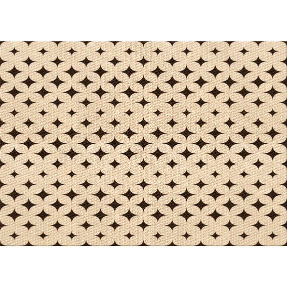 Ahgly Company Indoor Rectangle Patterned Copper Brown Area Rugs, 3' x 5'