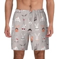 thumbnail image 3 of Uemuo Various Rabbits Pattern Mens Swim Trunks Quick Dry Board Shorts with Mesh Lining, Stretch Beach Shorts Quick Dry No-Chafing Board Shorts-XX-Large, 3 of 9