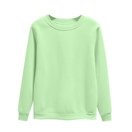 mihongmao Corset Tops for Women Women s Oversized Round Neck Sweatshirts Long Sleeve Turtleneck Velvet Sweatshirt Womens Tops Clearance under $5 Green XL