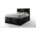 thumbnail image 5 of Bowery Hill Transitional Design Queen Size Bed with Storage, Headboard Bookcase in Black, 5 of 5
