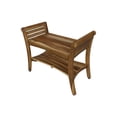 thumbnail image 4 of EcoDecors® Symmetry® 29" Teak Wood Shower Bench with Shelf and LiftAide® Arms in EarthyTeak Finish, 4 of 11