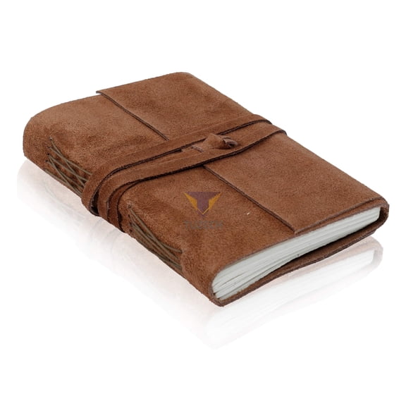 TUZECH Handmade Leather Journal Large Writing Notebook of Shadows Leather Bound Journal For Women & Men Gift For Art Sketchbook Travel Diary Notebooks To Write In 7 by 5 Inches (Brown)
