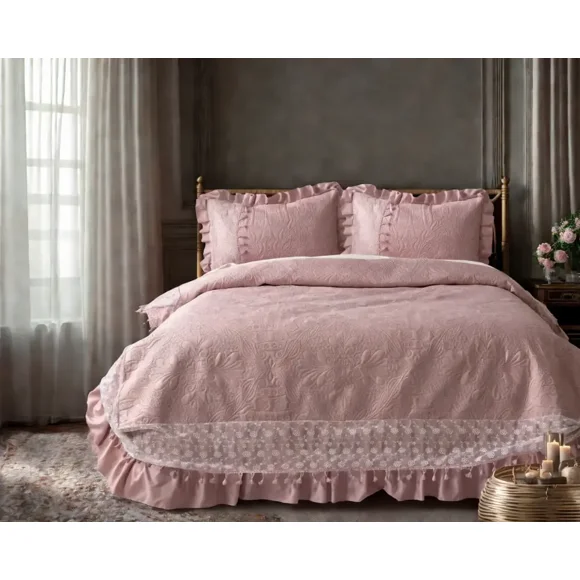 Aura Decor Bellissa Elegance Quilted Double Bedcover Set Classic Elegant Bedroom