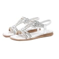 thumbnail image 2 of ZenCart Women's Bohemian Sandals Glitter Rhinestones Sandals Casual Flat Heel Summer Shoes for Vacation Beach Daily Wear Shopping, 2 of 8
