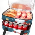 thumbnail image 5 of Santa Claus Double Layered Insulated Lunch Bag with Two Compartments, Large Capacity, Hand-Carry Refrigerated Lunch Bags, 7.1x11.4x16.1 Inches, 5 of 6