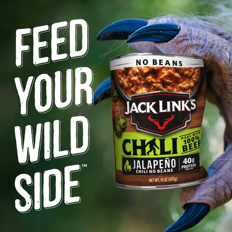 Jack Link's Chili Jalapeno No Beans, 15 oz Can, 36 g of Protein