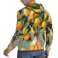 thumbnail image 6 of Naloa Retro Warm Lemon Flower Men's Casual Hooded Collar Drawstring Hoodies Pullover Sweatshirts Casual Long Sleeve Shirts-Large, 6 of 7