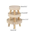 thumbnail image 2 of CIYISON Wooden Children's Solid Small Wooden Stool Wooden Stool Cute Gift for Kitchen, 2 of 17