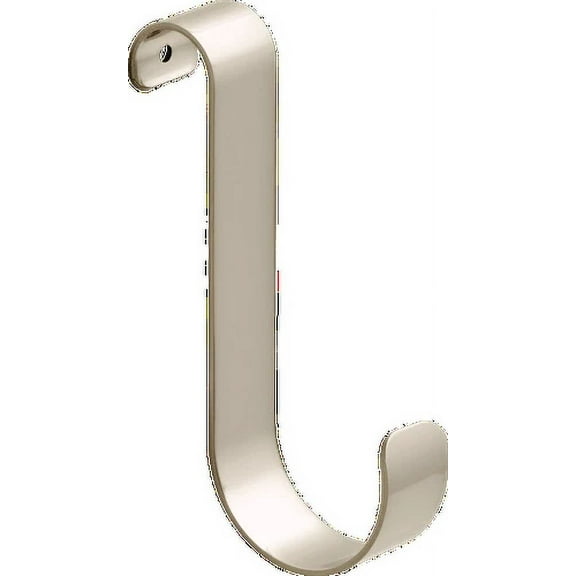 Over The Door Towel Bar Hooks Satin Nickel Rust Resistant Durable Steel 2 Pack