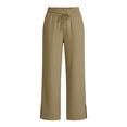 thumbnail image 4 of Women's Straight Leg Sweatpants Fashion Casual Straight Solid Color Loose Pants Home and Work Wear, 4 of 6