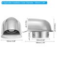 thumbnail image 2 of Unique Bargains Cache-Ventilation d'Échappement 4 Pouces, Cache-Ventilation Mural en Acier Inoxydable Grille d'Échappement Ronde pour Système HVAC, 2 of 7