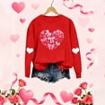 thumbnail image 4 of Craaazy Women's Love Heart Valentine's T-Shirts Casual Long Sleeve Crewneck Tops Gifts, 4 of 5