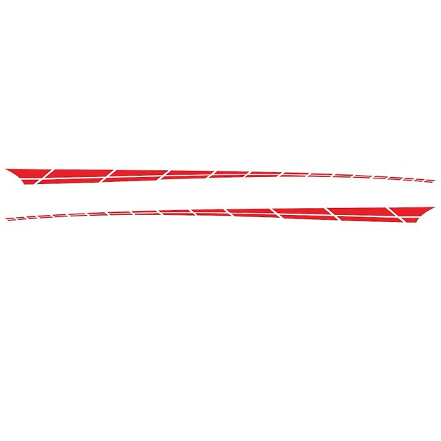 2pcs Vinyl Sticker Wear-resistant Decoration Waterproof Both Side Graphics Vinyl Long Stripe For Car