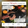 thumbnail image 4 of Alpha Joy 6-Burner Propane Gas Grill with Side Burner BBQ Grill Griddle Combo, 4 of 12