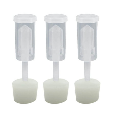 

NUOLUX 6pcs Home Brew Wine Stoppers Taper Silicone Plug with Hole Airlock Bubbler Rubber Stopper (Plugs and One-way Valves for Each 3pcs)
